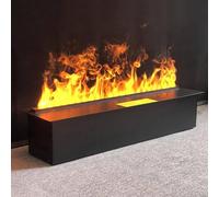 3D Water Vapor Electric Fireplace with Remote Control and Timer, Recessed Humidifier with Automatic Water Filling, 7 Color Options