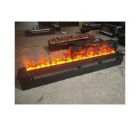3D Water Vapor Electric Fireplace with Remote Control, Color-Changing LED, Black, 60cm - Modern Electric Fireplace for Home Decor, Indoor Heating & Ambiance