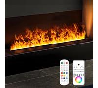 3D Water Vapor Fireplace,19.69-78.74in Electric Fireplace,Touchable Flame,Multiple Colors and Flame Adjustment,Automatic Water Fullfill and Drainage 100cm/39.37in