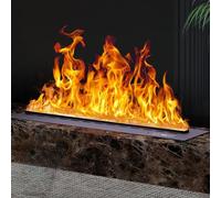 3D Water Vapor Fireplace - Atomized Electric Fireplace with Realistic Smoke & Adjustable Multi-Color Flames for Bedroom, Office, Hotel - 800mm Portable Heater