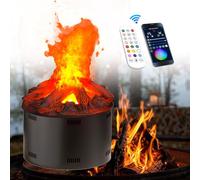 3D Water Vapor Fireplace, Atomized Fireplace With 9 Adjustable Flame Colors &Mist Adjustable, Electric Fireplace Freestanding W/App+Remote Control, H:26cm/10.2in, For Home 60cm/23.6in