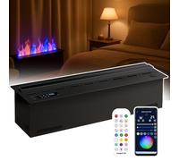3D Water Vapor Fireplace, Automatic Water Fireplace,9 Color Adjustable Flame|3D Simulated Flame - Water Mist Touchable, Recessed Vapor Fireplace With Remote/App Control, For Home 120cm/47.2in