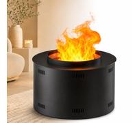 3D Water Vapor Fireplace Heater Large on Table, Water Vapor Fireplace | With Touch Screen Panel, Timer, Auto Water Supply & Remote, 9 Flame Colors, for Winter Holiday Cozy Vibe(30cm/11.8in)