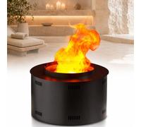 3D Water Vapor Fireplace Heater Large on Table, Water Vapor Fireplace | With Touch Screen Panel, Timer, Auto Water Supply & Remote, 9 Flame Colors, for Winter Holiday Cozy Vibe(50cm/19.6in)