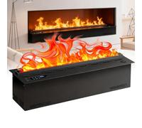 3D Water Vapor Fireplace Portable Durable Atomized Fireplace with Real Water-Like Smoke Flame Vapour Flame Multiple Colors And Flame Adjustment for Bedroom Office Hotel,200cm