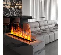 3D Water Vapor Fireplace with Realistic Atomized Flame - Decorative Electric Fireplace for Home, No Heating, Safe Indoor Ambiance, Perfect for Living Room & Bedroom