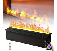 3D Water Vapour Electric Fireplace, Atomizing Recessed Fireplace with App, Remote, Touch Control, Fireplace Humidifier Automatic Water Filling, Adjustable Flame Colors and Speed 120cm/47.2inch