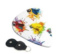 3D Watercolor Parrot Printed Guitar pick Guitar Plectrums for Acoustic Guitar Electric Guitar Bass Guitar - Guitar Accessories - 6 Pack 0.96mm