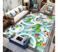 3D Waterfall Area Rug Optical Illusion Mountain Cliff Water Hallway Printed Non Slip Washable for Bedroom Living Room Dining Room Study (9,180 * 250cm)
