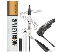 3D Waterproof Eyebrow Pencil 2 in 1 - Dual-Ended with 4-Point Microblading Tip & Precise Eyeliner - Natural Hair-Like Stroke Effect, Long-Lasting & Smudge-Proof(BLACK)