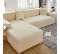3D Waterproof Sofa Cover Breathable & Comfortable Couch Protector Full Set for Home Decor (Beige A-A 4-Seater 235-300cm)