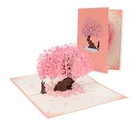 3D Wedding Card with Pop-Up Car Anniversary Cards for Bride and Groom Beautiful Just Married Cards for Couples and Newlyweds for Valentines Day, Engagement, Marriage Include Envelope (Pink)