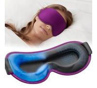 3D Weighted Cooling Gel Eye Mask - 6oz Weighted Eye Mask for Sleeping, 100% Blackout Gentle Pressure Sleep Mask, Ice Cold Gel, Migraine & Headache Relief, Eye Care, Travel & College Dorm Essentials