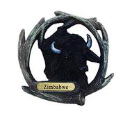 3D Wild Ox Zimbabwe Africa Fridge Magnet Tourist Souvenir Gift Home Kitchen Refrigerator Decoration Magnetic Sticker Craft Collection