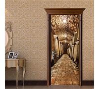 3D Wine Cellar Basement Wine Barrels Door Stickers Peel and Stick Door Wallpaper Wall Murals for Living Room Bedroom Decoration 90 X 200 Cm - Door Wallpaper Kids Room Door Poster Decorative Door Art