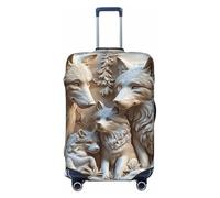 3D Wolf Belt Stone Effect Elastic Travel Luggage Cover Suitcase Protector, Print Suitcase Baggage Cover Anti-Scratch
