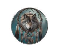 3D Wolf Dream Catcher Fridge Magnets - Decorative Alloy Refrigerator Magnets Strong Magnetic, Cute & Funny Magnet for Kitchen, Office, Whiteboard, 2 Inches Non-Scratch