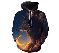 3D Wolf Hoodies Men Hooded Animal Wolf Printed Hoodie Sweatshirts Tracksuits Man/Women Jackets Funny Hoody-W02_6Xl