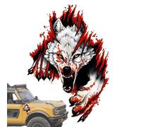 3D Wolf Sticker for Car - Custom Reflective Vehicle Sticker, Waterproof Body Label | Angry Wolf Graphic for Motorcycle SUV Outdoor RV Truck