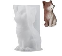 3D wolfSilicone Mold - Sitting wolfSoapbar Mold, candleWax Crafting | Non-Stick Food Grade Silicone for DIY Handmade Soap Aromatherapy candleMaking, Easy to Dem Old, Detailed wolfDesign, 8.2X