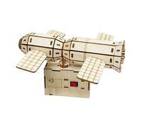 3D Wood Puzzles Engraving Safe Assembly Constructor Kits Toy, Buildings Mechanical Models Science Experiment Model Science Experiment Model Space Laboratory Space Laboratory Wood Aerospace Toy