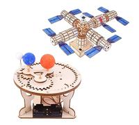 3D Wood Puzzles Engraving, Space Project, Sun Earth Place, A