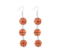 3D Wood Sport Ball Dangle Earrings Baseball Football Soccer Drop Earrings Player Fans Jewelry Gifts for Women, S, Wood, No Gemstone