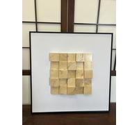 3D Wood Textured Large Framed Neutral Abstract Wall Art, Modern Light color, dark color Geometric Paintings Artwork for Walls-Minimalist Wooden Wall Art Decor for Living room bedroom office Aesthetic