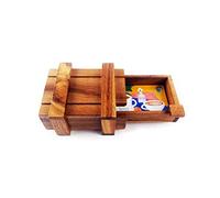 3D Wooden Box Puzzle Secret Unwrap a Hidden Gift Box with a stash or compartments for a Treasure Hunt Puzzle Lover (1 Compartments)