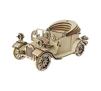 3D Wooden Car Model to Build - Vintage Car Model Construction Kit - Vehicle Brain Teaser for Collectors Men Women Friends Family Boys
