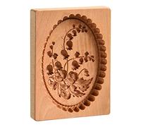 3D Wooden Cookie Molds, Embossing Baking Mould Tools, Gingerbread Biscuit Stamp Flower Pattern Kitchen Bakery Baking Tool (03)