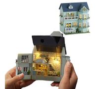 3d Wooden Doll House Diy Handmade Model European Retro Style Creative Gift Miniature Architectural Model