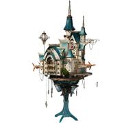 3D Wooden Fantasy Castle Model Kit, DIY Wooden Puzzles for Adults, Artistic Ornaments Craft Kits for Adults
