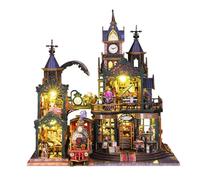 3D Wooden House Puzzle, Rail-Track Secluded City - Steam Retro Train House Model Kit to Build, Decorative Piece & Creative Gift for Adults & Teens