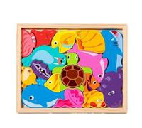 3D Wooden Match Puzzle Toys Baby Learning Educational Board Cartoon Toy Fruit Grasp And Hand Animal Vegetable Gifts Y0N4 Jigsaw