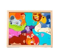 3D Wooden Match Puzzle Toys Baby Learning Educational Hand Grasp Board Cartoon Toy Animal Fruit Vegetable And Gifts Jigsaw