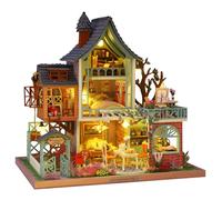 3d Wooden Miniature Diy Cottage, Simulation Furniture Multi-layer Structure, Duplex Pastoral Style Literary Villa, Holiday Birthday Gift Collection, Model Enthusiasts Over 14 Years Old