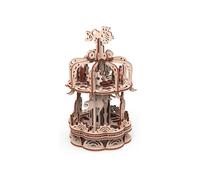 3D Wooden Mobile Model - Gigamic - Small Carousel Model - 88 pieces - Self-assembly - Beige