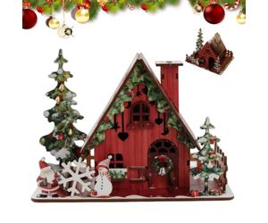 3D Wooden Model Kits For Adults, 3d Puzzle Splicing Christmas Village House | Funny DIY No Glue Mini Puzzle Home Decor, Surprise Gift For Family Friends And Lover 20x15x13.8cm/7.87x5.91x5.43 Inch