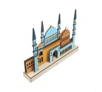 3D Wooden Moon Star Lamp Ramadan Decor LED Light(A) | 3D visual effect, intricate cutout patterns, warm ambient glow, sturdy wood build, Ramadan Eid decor