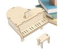 3D Wooden Music Box - 8.5 x 9 x 9 cm, Handmade Stem Model Kit, Architecture Assembly Kit | Kids Classroom Experiment, Craft Project, Training, Thinking Task, Desktop