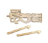 3D Wooden Puzzle - 1:1 Wooden Military Model Kit, 3D DIY Handcrafted Assembly Display, Interchangeable Magazines and Six-Round Burst, Desk Decor for Collectors & Enthusiasts, Gift (140+PCS)