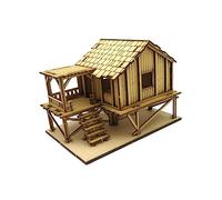 3D Wooden Puzzle 1/72 Wooden Cabin for Architecture Model Table Diorama Style A 8-12 cm