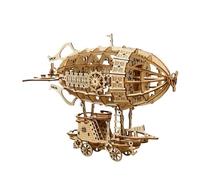 3D Wooden Puzzle Airship Model Kit, 160 PCS Laser Cut DIY Building Set, Precision Engineered, No Glue Needed, Educational Collectible Display Toy for Teens & Adults Age 14+