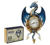 3D Wooden Puzzle Animated Dragon Cuckoo Clock DIY Mechanical Building Kit
