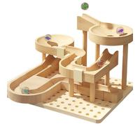 3D Wooden Puzzle - Brain Teaser Ball Run, Marble Maze Building Set | Long Lasting Interactive Construction Play, Portable Stem Toy for Adults, Educational Puzzle Game, Challenging Mind Teaser