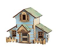 3D Wooden Puzzle Building Toy Educational for Kids DIY Model Puzzle Game Ideal for Developing Critical Thinking and Problem Solving Skills (F, One Size)