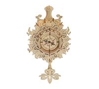 3D Wooden Puzzle Clock Retro Wall Clock DIY Construction Toy for Kids/Adult