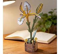 3D Wooden Puzzle Flowers, 24.4x16.5x1cm, Make Your Own Flower, Artificial Flower Craft Kit, Adult Crafts For Women, For Kids Home Decor Table Classroom Activity