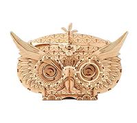 3D Wooden Puzzle Jewellery Box DIY Retro Owl Storage Box Souvenir Desktop Educational Toy Jewellery Box Mechanical Model Kits Storage Box Wooden DIY Puzzle Children Adults Puzzle
